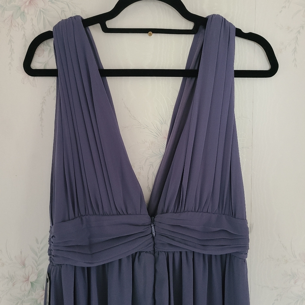 Lulus Heavenly Hues Denim Blue Maxi Dress New With Tags - Picture 6 of 10